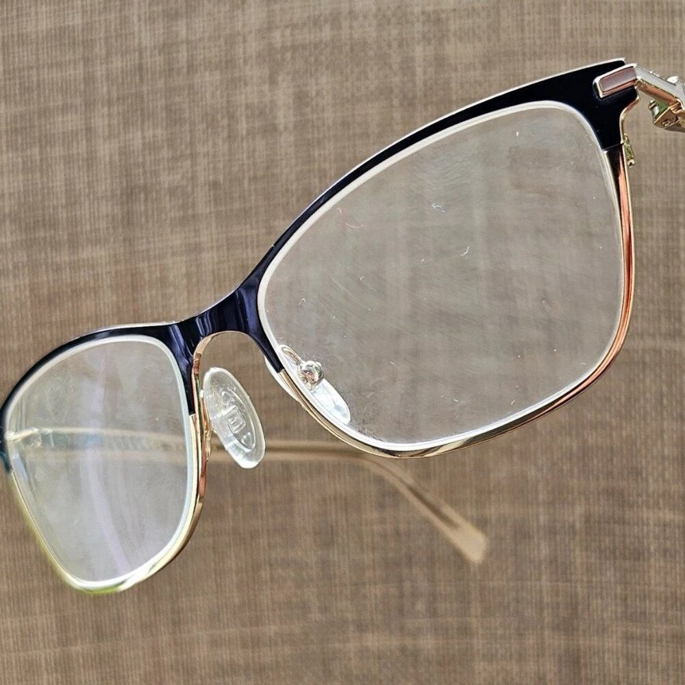 Ted Baker London Women Eyeglasses Frame BlueGold Tone TW510 NAV 51[]16 135